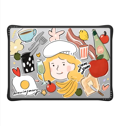 YumYum by drawingmary | MacBook Pro 14-inch (M1 - M5) / MacBook Impact Case / Black | Image 2