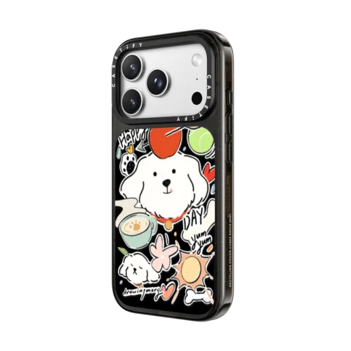Happy Day by drawingmary | iPhone 18 Pro Max / Impact Case MagSafe Compatible - Glossy / Glossy Black | Image 2