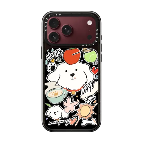 Happy Day by drawingmary | iPhone 18 Pro Max / Impact Case MagSafe Compatible - Glossy / Glossy Black | Image 1