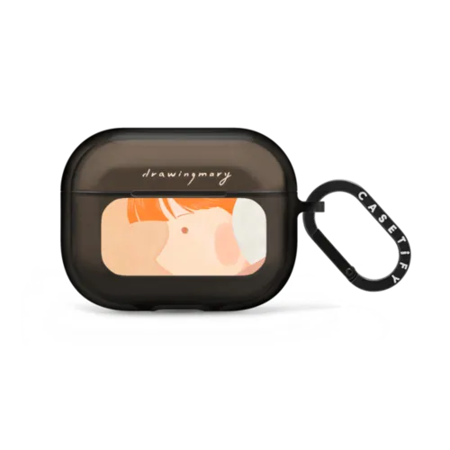 Close-up by drawingmary | AirPods Pro 2 / Earbuds Impact Case / Black | Image 1