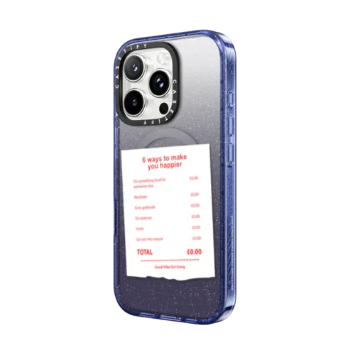 6 Ways to Make You Happier Phone Case | iPhone 16 Pro Max / Impact Case MagSafe Compatible / Glitter Indigo | Image 2
