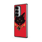 Cat Tarot Death | Galaxy Z Fold6 / Impact Case / Black | Image 2