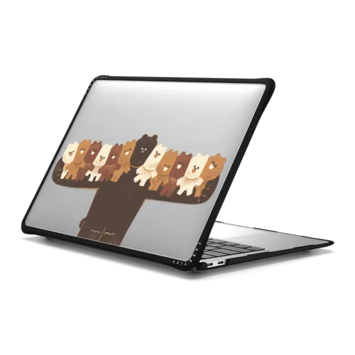 Bear Hug MacBook | MacBook Air 13-inch (M1 / Intel) / MacBook Impact Case / Black | Image 1