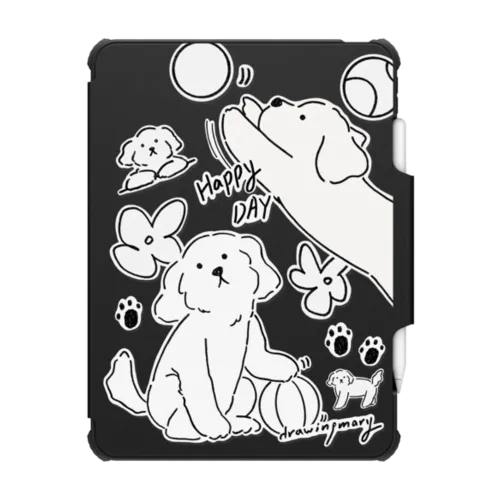 Play Day by drawingmary | iPad Pro 11-inch (3rd/4th gen) / iPad Impact Folio Case / Black | Image 1
