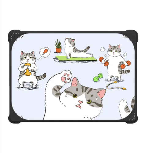 Bean The Cat Fitness MacBook Case | MacBook Pro 14-inch (M1 - M5) / MacBook Bounce Case / Black | Image 2