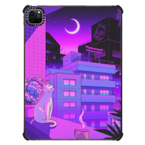 Under the Neon Moon | iPad Pro 11-inch (3rd/4th gen) / iPad Impact Case / Black | Image 1