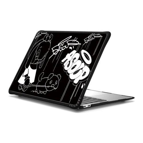"ZERO ON THE DOG WAY" by ARUTA SOUP | MacBook Air 13-inch (M1 / Intel) / MacBook Impact Case / Black | Image 1