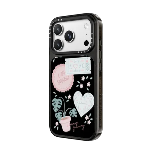 Self-Care Stickers by Ivory Paper Co | iPhone 18 Pro Max / Impact Case MagSafe Compatible - Glossy / Glossy Black | Image 2
