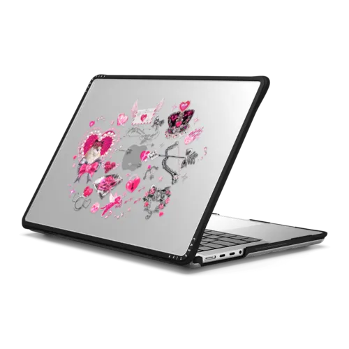 Cupid Cat by Mond Kim | MacBook Pro 14-inch (M1 - M5) / MacBook Impact Case / Black | Image 1