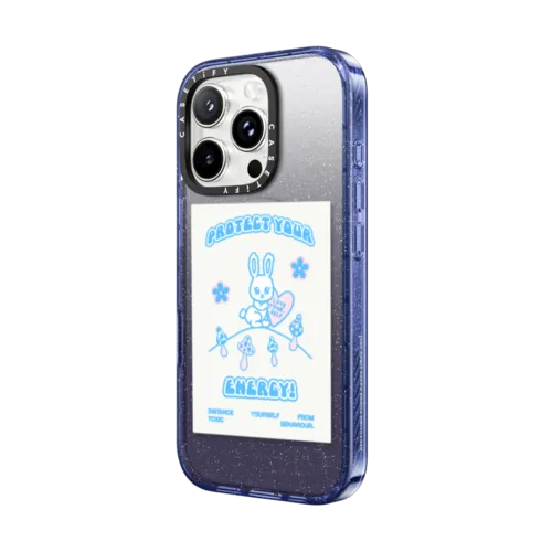 Protect Your Energy | iPhone 16 Pro Max / Impact Case MagSafe Compatible / Glitter Indigo | Image 2