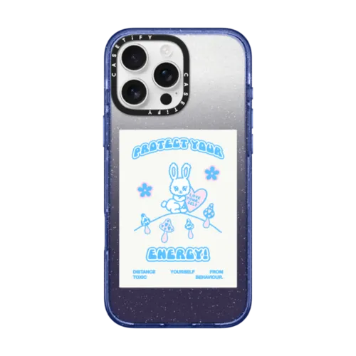 Protect Your Energy | iPhone 16 Pro Max / Impact Case MagSafe Compatible / Glitter Indigo | Image 1