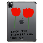 SMELL THE FLOWERS By Shuturp | iPad Pro 11-inch (3rd/4th gen) / iPad Impact Case / Black | Image 1