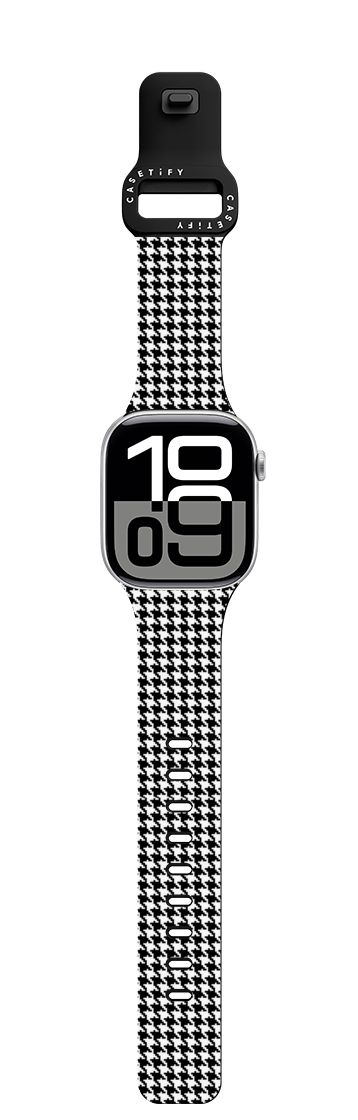 Classic Houndstooth | Apple Watch Series 10 (46mm) / Impact Band / Black | Image 1