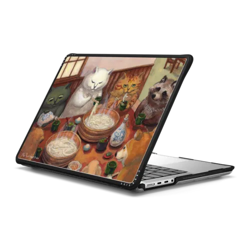 kamaage udon | MacBook Pro 14-inch (M1 - M5) / MacBook Impact Case / Black | Image 1