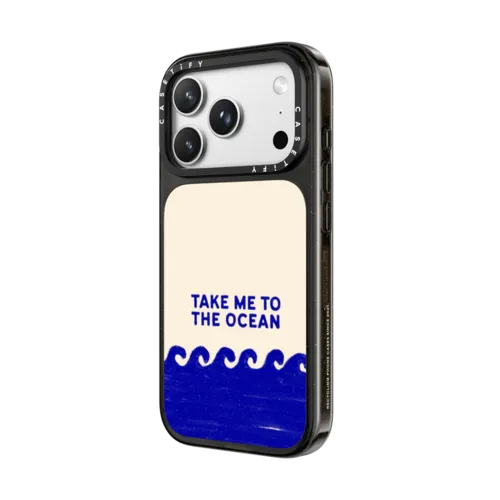 Take me to the ocean by Agathe Marty | iPhone 18 Pro Max / Impact Case MagSafe Compatible - Glossy / Glossy Black | Image 2