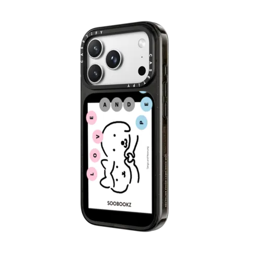 LOVE AND PEACE BY NAMSEE | iPhone 18 Pro Max / Impact Case MagSafe Compatible - Glossy / Glossy Black | Image 2