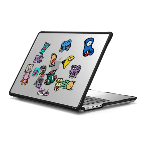 ZiBEZI Sticker Macbook Case | MacBook Pro 14-inch (M1 - M5) / MacBook Impact Case / Black | Image 1