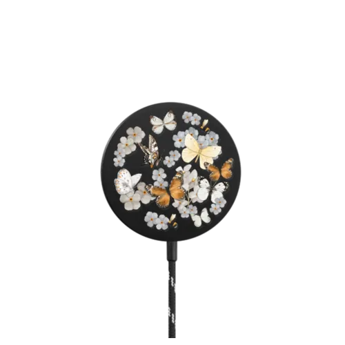 BUTTERFLY SUNDAY |   / PowerThru Magnetic Wireless Charger MagSafe Compatible / Black | Image 1