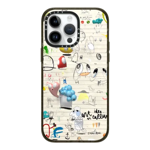 Art Notes: ART IS CALLING | iPhone 14 Pro Max / Impact Case MagSafe Compatible / Black | Image 1