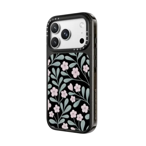 Posie by Ivory Paper Co | iPhone 18 Pro Max / Impact Case MagSafe Compatible - Glossy / Glossy Black | Image 2