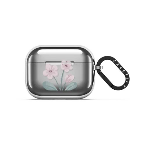 Posie by Ivory Paper Co | AirPods Pro 3 / Earbuds Mirror Case / Silver | Image 1