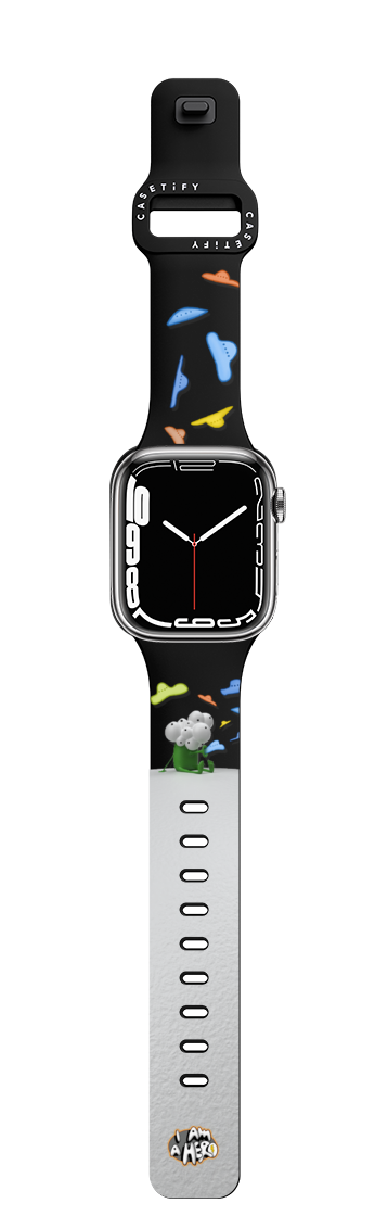My Little Martian 02 Apple Watch Band | Apple Watch Series 7-9 (45mm) / Impact Band / Black | Image 1