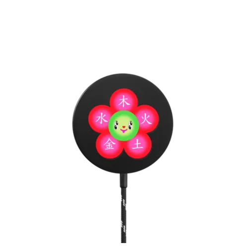 Juu Juu Elemental Flower |   / PowerThru Magnetic Wireless Charger MagSafe Compatible / Black | Image 1