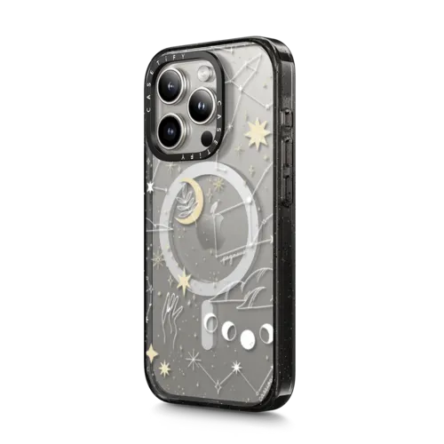 Stargazing by Ivory Paper Co | iPhone 15 Pro / Impact Case MagSafe Compatible / Black | Image 2