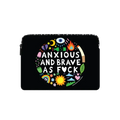 Anxious and brave AF by LJMA | Small (13") / Impact Laptop Sleeve / Multicolor | Image 1