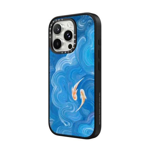 Two Little Koi | iPhone 16 Pro Max / Impact Case MagSafe Compatible / Matte Black | Image 2