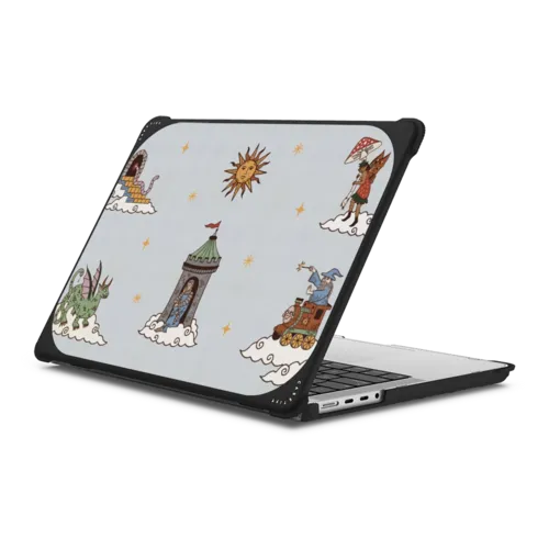 up in the medieval clouds | MacBook Pro 14-inch (M1 - M5) / MacBook Bounce Case / Black | Image 1