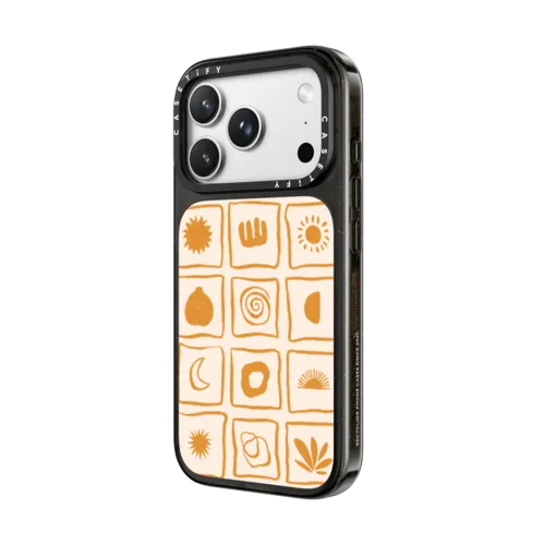 Summer Grid by Agathe Marty | iPhone 18 Pro Max / Impact Case MagSafe Compatible - Glossy / Glossy Black | Image 2