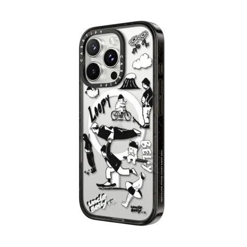 uncle belly collage | iPhone 16 Pro Max / Impact Case MagSafe Compatible / Black | Image 2