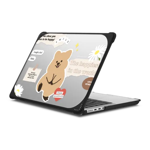 Happiest KKOTKA in the world | MacBook Pro 14-inch (M1 - M5) / MacBook Bounce Case / Black | Image 1