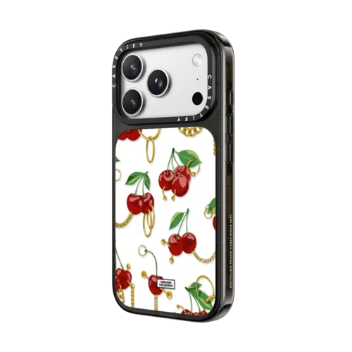 Cherry Bling By Useless Treasures | iPhone 18 Pro / Impact Case MagSafe Compatible - Glossy / Glossy Black | Image 2