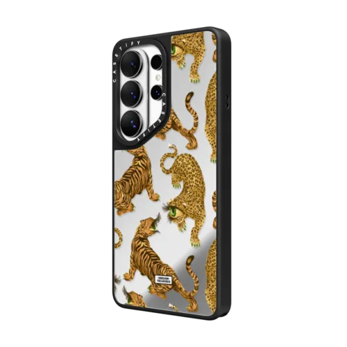 Tiger Eye By Useless Treasures | Galaxy S26 Ultra / Mirror Magnetic Case / Silver on Black | Image 2