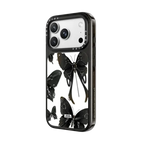 Black Butterflies By Useless Treasures | iPhone 18 Pro Max / Impact Case MagSafe Compatible - Glossy / Glossy Black | Image 2
