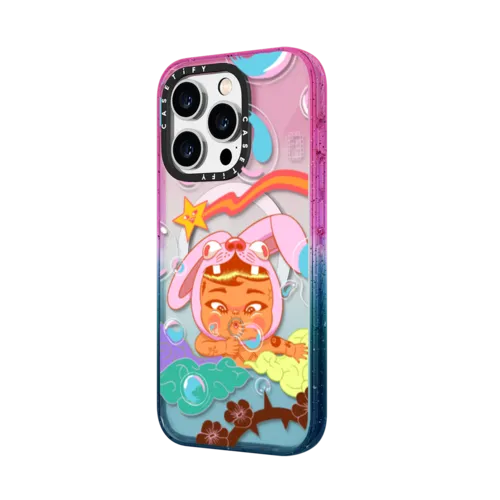 Bubbles by Reana Bachiller | iPhone 14 Pro Max / Impact Case MagSafe Compatible / Cotton Candy | Image 2