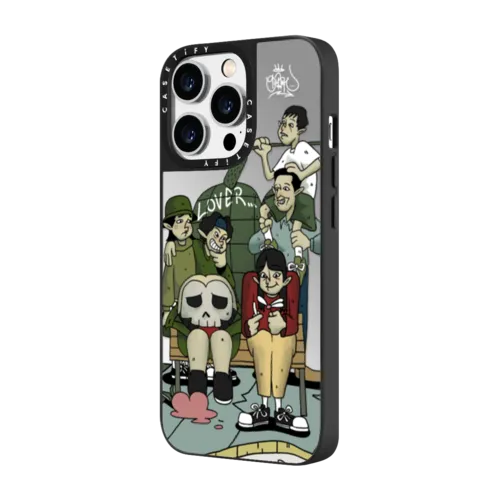 Someone Still Loves You by Timmy Lee | iPhone 14 Pro Max / Mirror Case MagSafe Compatible / Silver on Black | Image 2