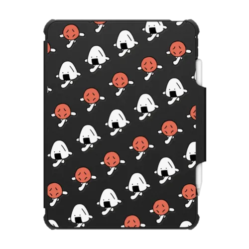 Onigiri&Umeboshi March by FURIIRAKUN | iPad Pro 12.9-inch (5th/6th gen) / iPad Impact Folio Case / Black | Image 1
