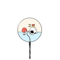 Onigiri&Umeboshi Charging by FURIIRAKUN |   / PowerThru Magnetic Wireless Charger MagSafe Compatible / Black | Image 1