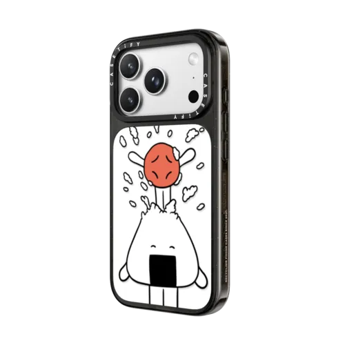Onigiri&Umeboshi Pop out by FURIIRAKUN | iPhone 18 Pro Max / Impact Case MagSafe Compatible - Glossy / Glossy Black | Image 2