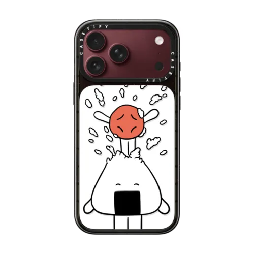 Onigiri&Umeboshi Pop out by FURIIRAKUN | iPhone 18 Pro Max / Impact Case MagSafe Compatible - Glossy / Glossy Black | Image 1