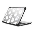 mochi doodles by sleepydaze | MacBook Pro 14-inch (M1 - M5) / MacBook Bounce Case / Black | Image 1
