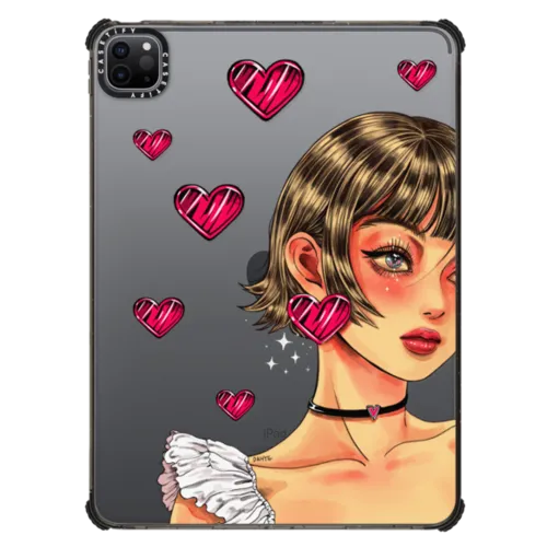 HEART LOVE BY DAHYE | iPad Pro 11-inch (3rd/4th gen) / iPad Impact Case / Black | Image 1
