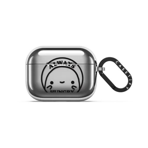 always hungry hungry | AirPods Pro 3 / Earbuds Mirror Case / Silver | Image 1