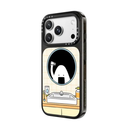 Onigiri morning routine by FURIIRAKUN | iPhone 18 Pro Max / Impact Case MagSafe Compatible - Glossy / Glossy Black | Image 2