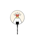 Onigiri Tenmusu charging by FURIIRAKUN |   / PowerThru Magnetic Wireless Charger MagSafe Compatible / Black | Image 1