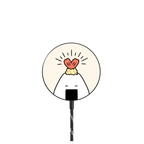 Onigiri Tenmusu charging by FURIIRAKUN |   / PowerThru Magnetic Wireless Charger MagSafe Compatible / Black | Image 1