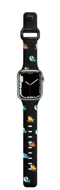 Food Leonarudo pattern | Apple Watch Series 7-9 (45mm) / Impact Band / Black | Image 1